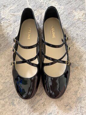 Celine Criss-Cross Babies Ballerina Ballet Flats